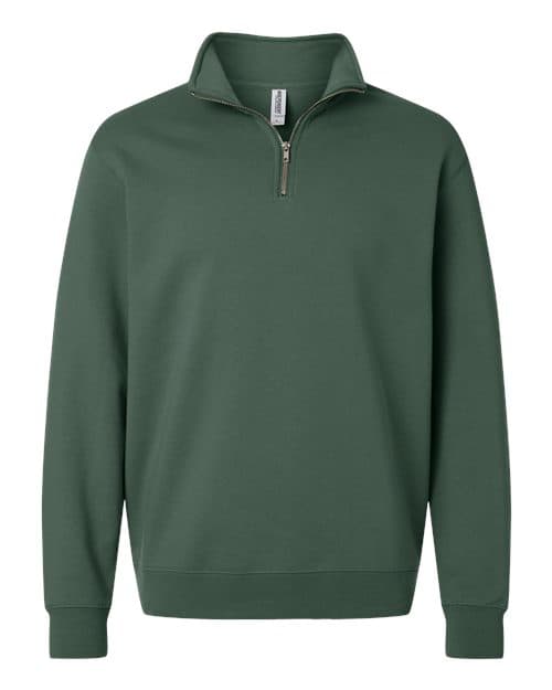 Unisex Midweight Quarter-Zip Pullover — Alpine Green