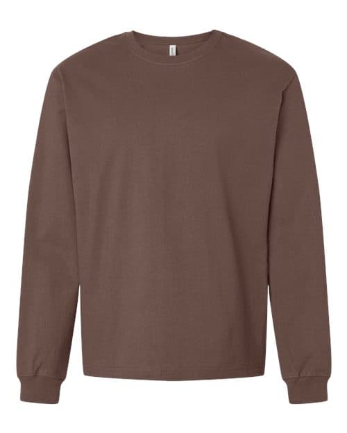 Unisex 7.5 oz Heavyweight Long Sleeve Tee — Cocoa