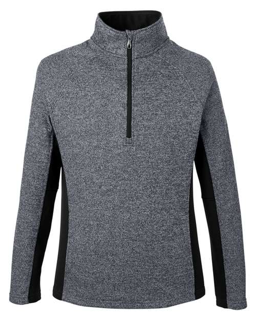 Men's Constant Half-Zip Sweater Fleece Pullover — Black Heather/ Black