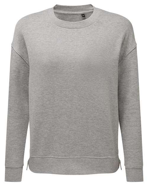 Women's Billie Side-Zip Crewneck Sweatshirt — Heather Grey