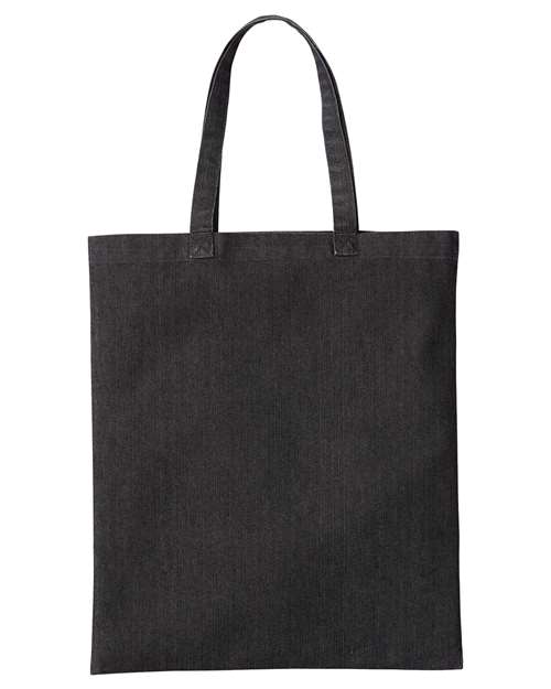 Denim Tote Bag — Black Denim