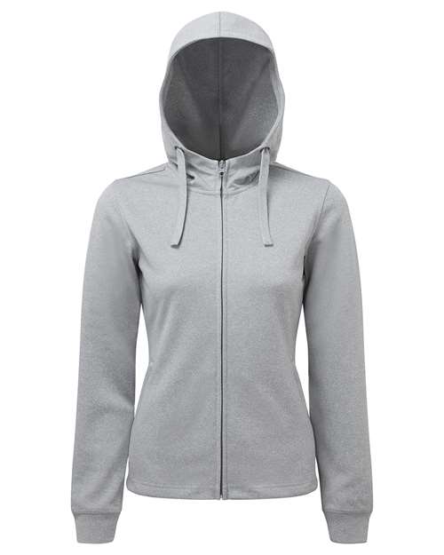 Women's Spun Dyed Full-Zip Hooded Sweatshirt — Grey Melange