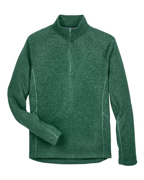 Unisex Bristol Sweater Fleece Quarter-Zip Pullover — Forest Heather