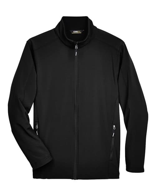 Men's Cruise Two-Layer Fleece Bonded Soft Shell Jacket — Black