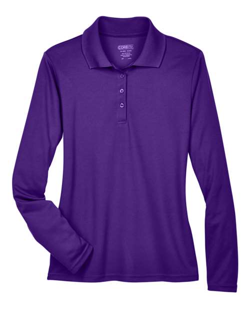 Women's Pinnacle Performance Long Sleeve Piqué Polo — Campus Purple