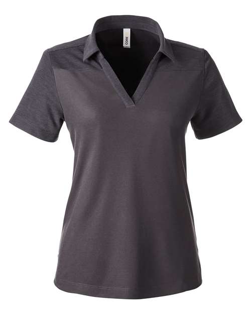 Women's Fusion ChromaSoft™ Colorblock Polo — Carbon/ Carbon Heather