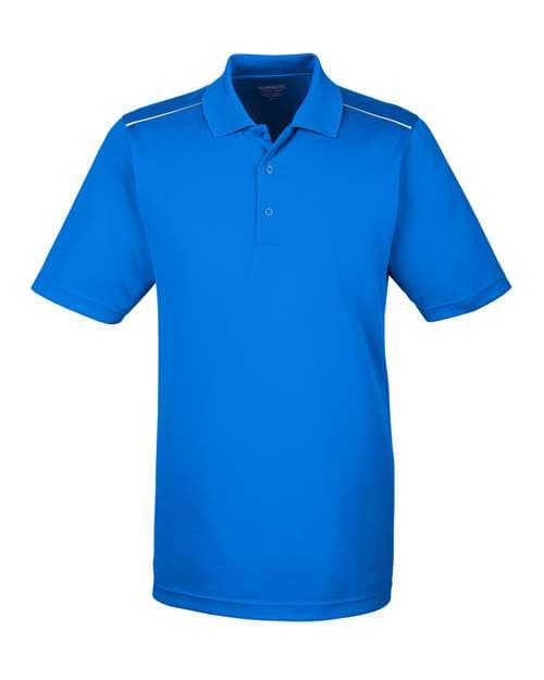 Men's Radiant Performance Piqué Polo with Reflective Piping — True Royal