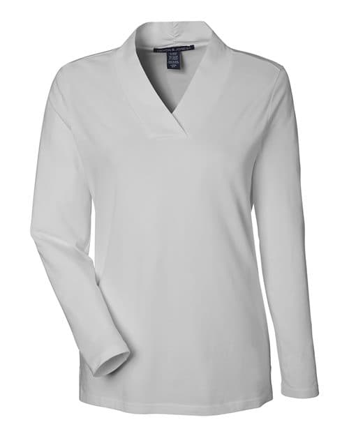Women's Raleigh Shawl Collar Knit Top — Grey