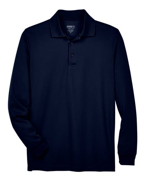 Men's Tall Pinnacle Performance Long Sleeve Piqué Polo — Classic Navy