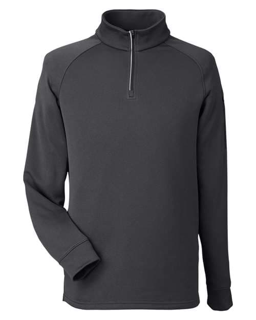 Unisex Fusion ChromaSoft™ Fleece Quarter-Zip Pullover — Carbon