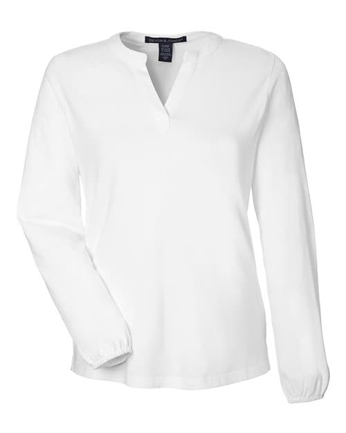Women's Raleigh Half-Placket Knit Top — White