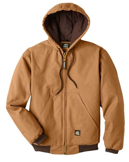 Men's Tall Highland Washed Cotton Duck Hooded Jacket — Brown Duck