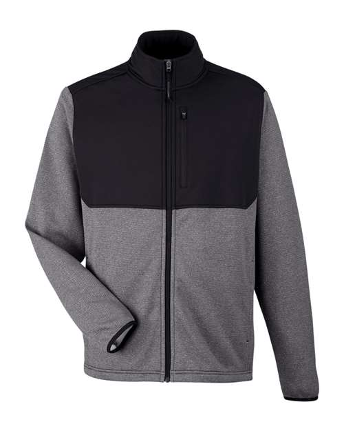 Men's Venture Heathered Stripe Hybrid Jacket — Black/ White