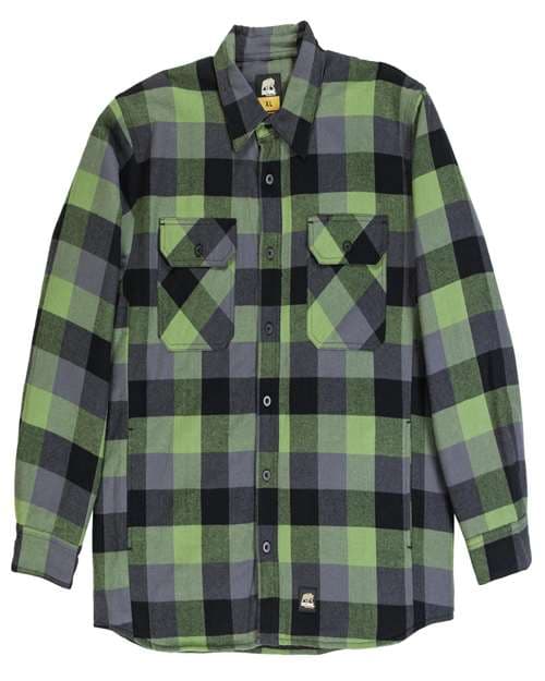 Men's Tall Timber Flannel Shirt Jacket — Plaid Green