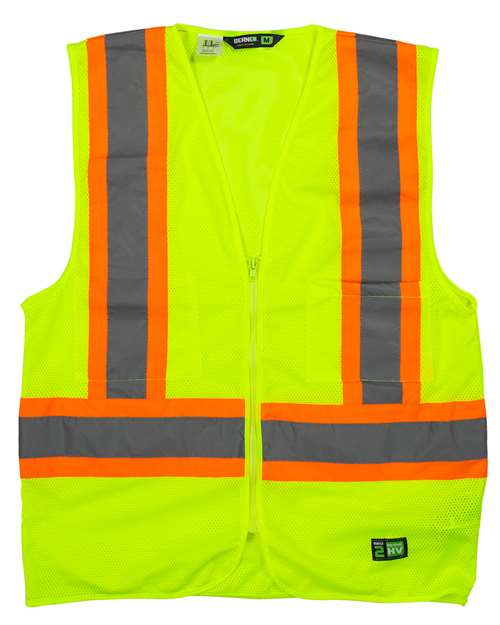 Men's Hi-Vis Class 2 Multi-Color Vest — Yellow