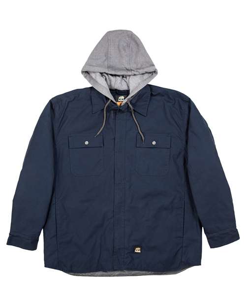 Men's Throttle Hooded Shirt Jacket — Navy