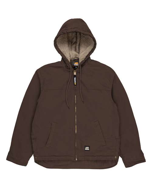 Men's Heartland Washed Duck Hooded Work Coat — Bark