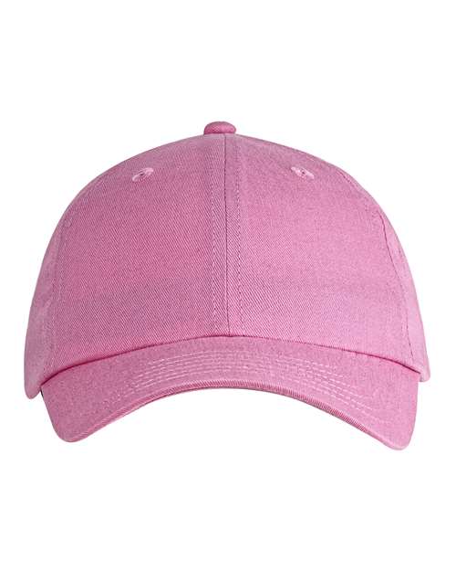 Youth Classic Brushed Twill Cap — Pink