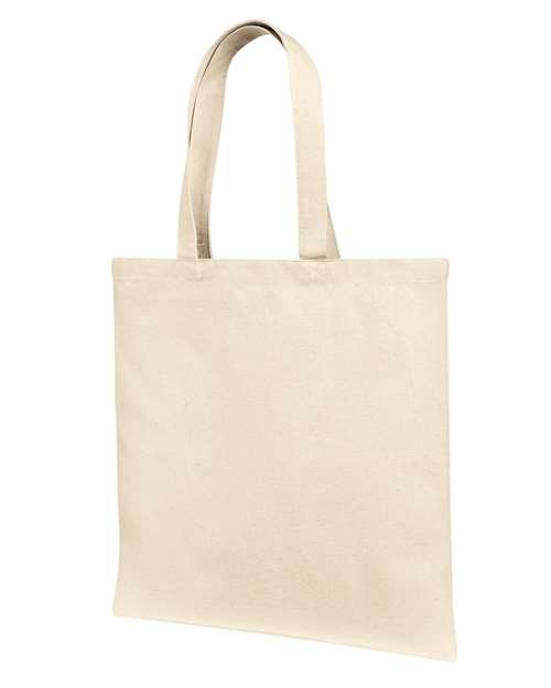 Cotton Canvas Tote Bag With Self Fabric Handles — Natural