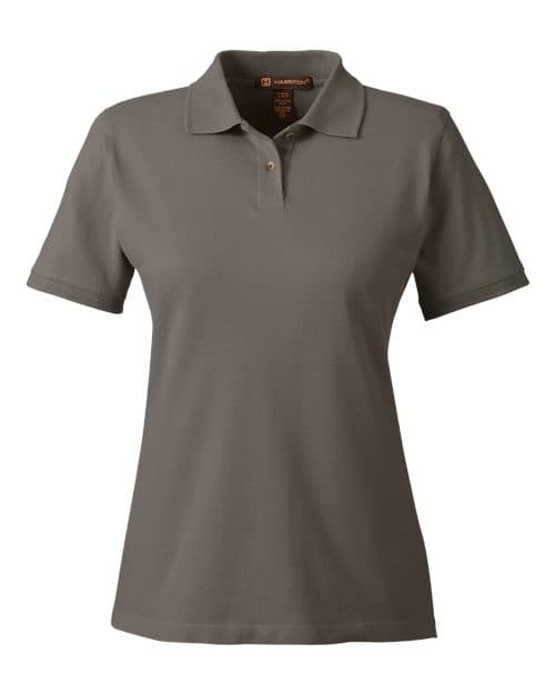 Women's Cotton Polo — Charcoal