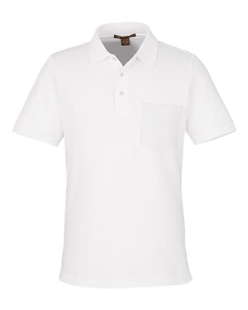 Men's Valiant Cotton Snag Protect Pocket Polo — White