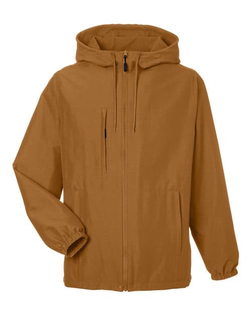 Unisex Flex Twill Hooded Jacket — Duck Brown