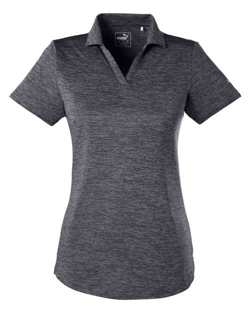 Women's Icon Heather Polo — Puma Black