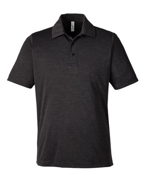 Men's Zone Sonic Heather Performance Polo — Black Heather