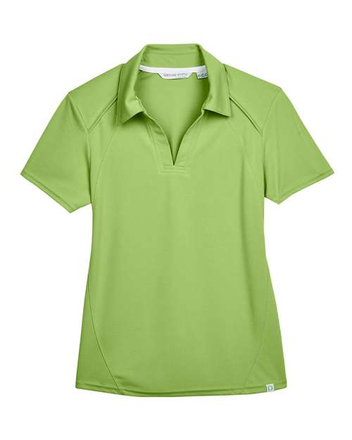 Women's Recycled Polyester Performance Pique Polo — Cactus Green