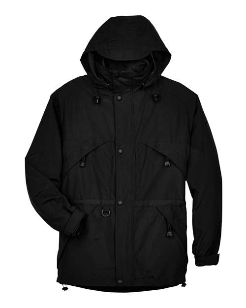 Men's 3-in-1 Parka with Dobby Trim — Black