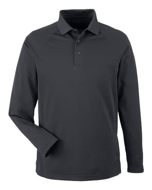 Men's Charge Snag and Soil Protect Long Sleeve Polo — Dark Charcoal