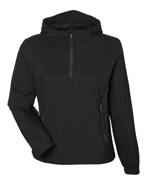 Women's Aura Lightweight Packable Anorak — Black/ Carbon