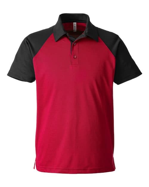 Men's Command Snag-Protection Colorblock Polo — Sport Red/ Black
