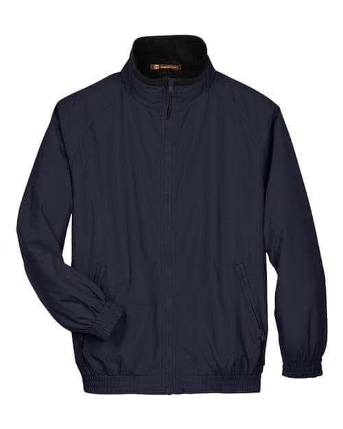 Unisex Fleece Lined Nylon Jacket — Navy/ Black
