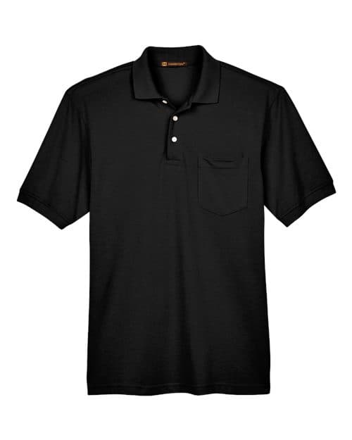 Men's Easy Blend™ Polo with Pocket — Black