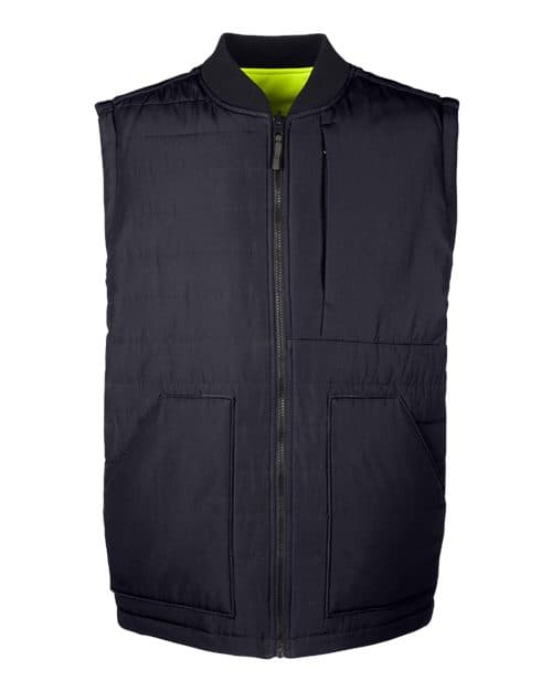 Unisex Dockside Interactive Reversible Freezer Vest — Black/ Safety Yellow