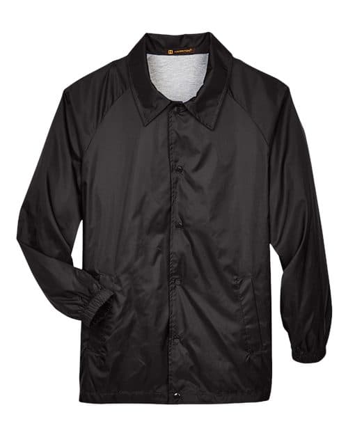 Unisex Nylon Staff Jacket — Black