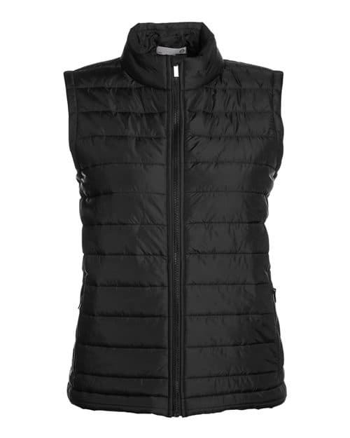 Women's Quilted Puffer Vest — Black