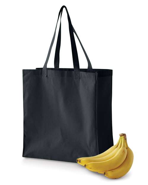Canvas Grocery Tote — Black