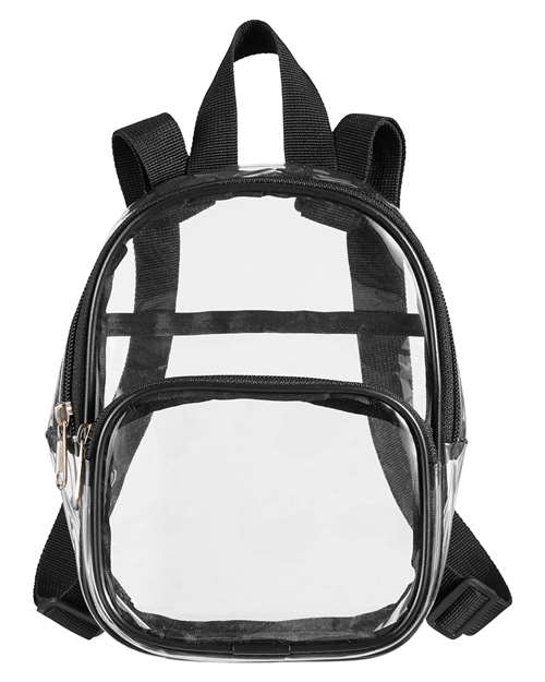 Clear PVC Mini Backpack — Black