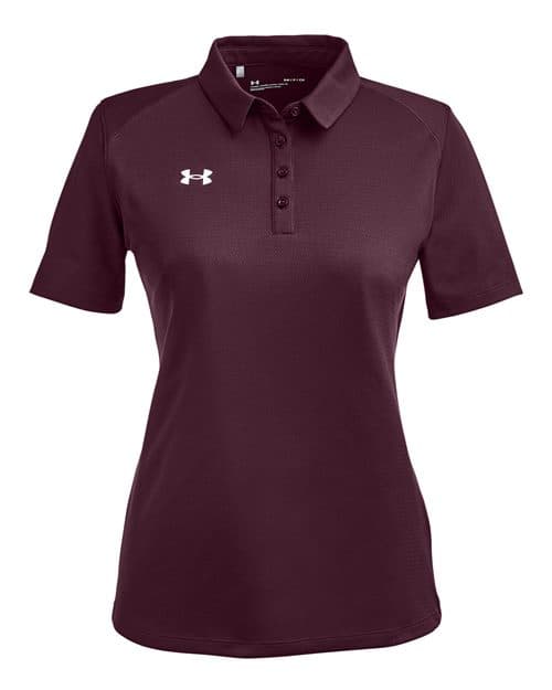 Women's Tech™ Polo — Dark Maroon/ White