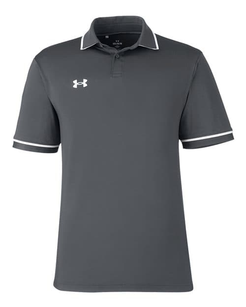 Men's Tipped Teams Performance Polo — CS Grey Light Heather/ White