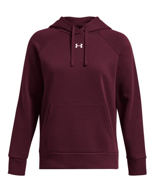 Women's Rival Fleece Hooded Sweatshirt — Maroon/ White