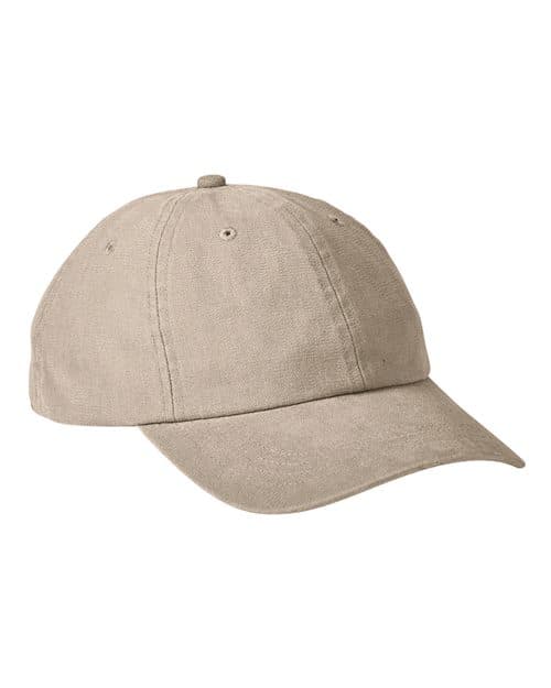 Heavy Washed Canvas Cap — Khaki