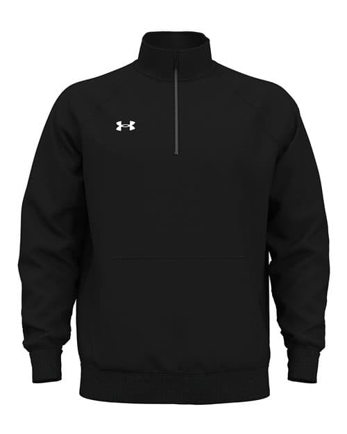 Men's Rival Fleece Quarter-Zip Pullover — Black/ White