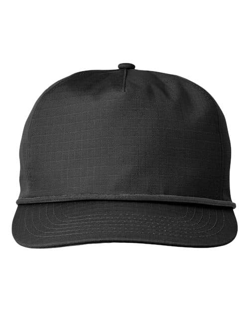 Lariat Ripstop Cap — Black/ Black Rope