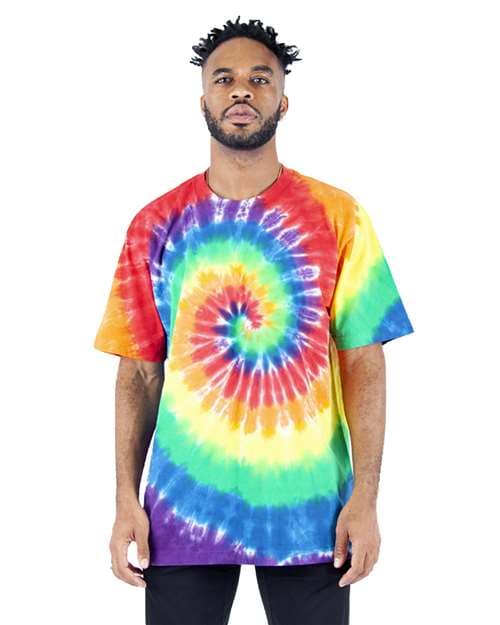 Unisex Max Heavyweight Tie-Dyed T-Shirt — Classic Rainbow