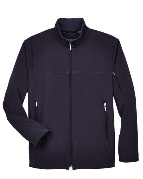Men's Three Layer Fleece Performance Soft Shell Jacket — Midnight Navy