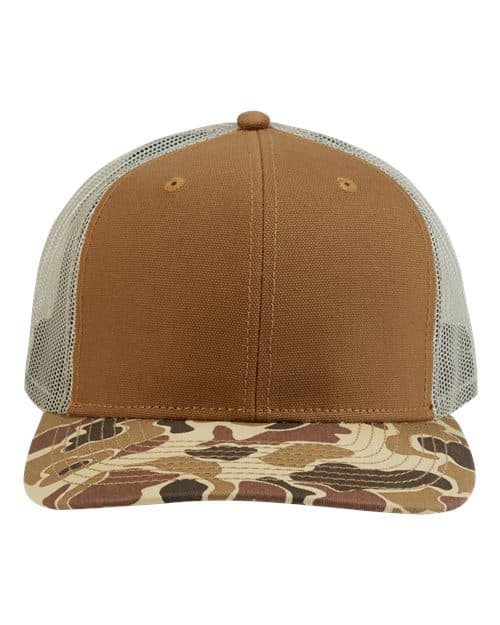 Ridge Trucker Cap — Saddle/ Duck Camo