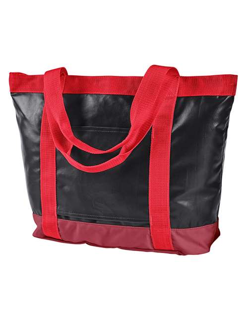 All-Weather Tote — Black/ Red